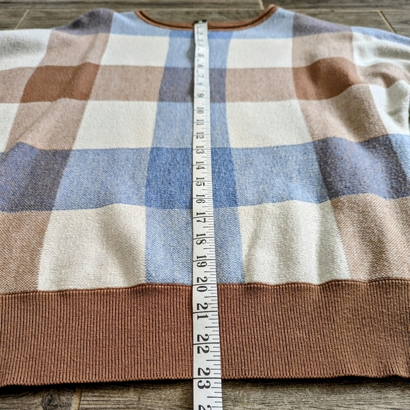 Cynthia Rowley Plaid Checkered Print Pullover Sweater Women's Size Small - Picture 7 of 9